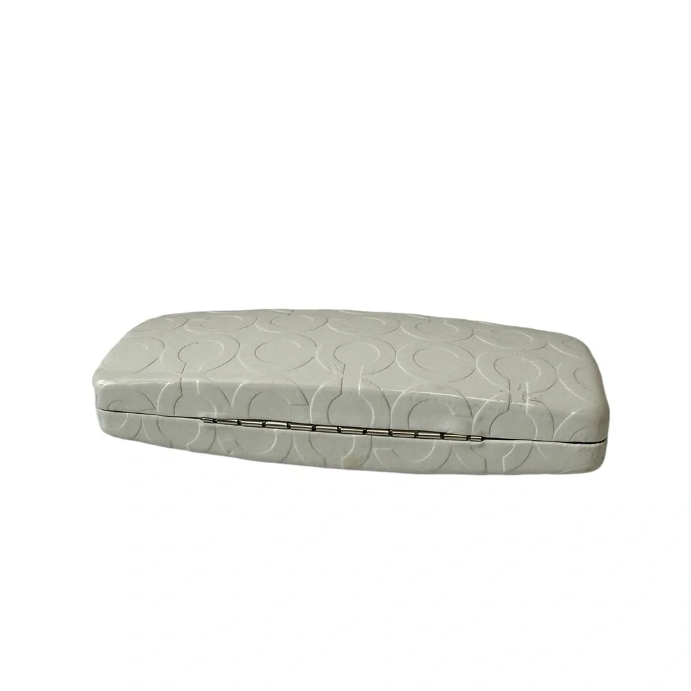 Coach Embossed Hard‎ Glasses Case in Putty